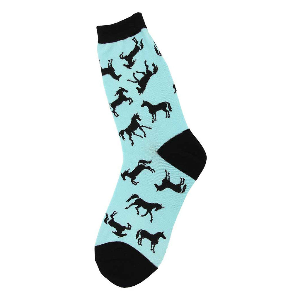 Horse Silhouette Crew Socks