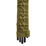 Green Tea Ruffled Arm Warmers