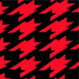 Swatch of Red Houndstooth Men's Crew Socks