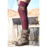Plum Julia Over-the-Knee Socks