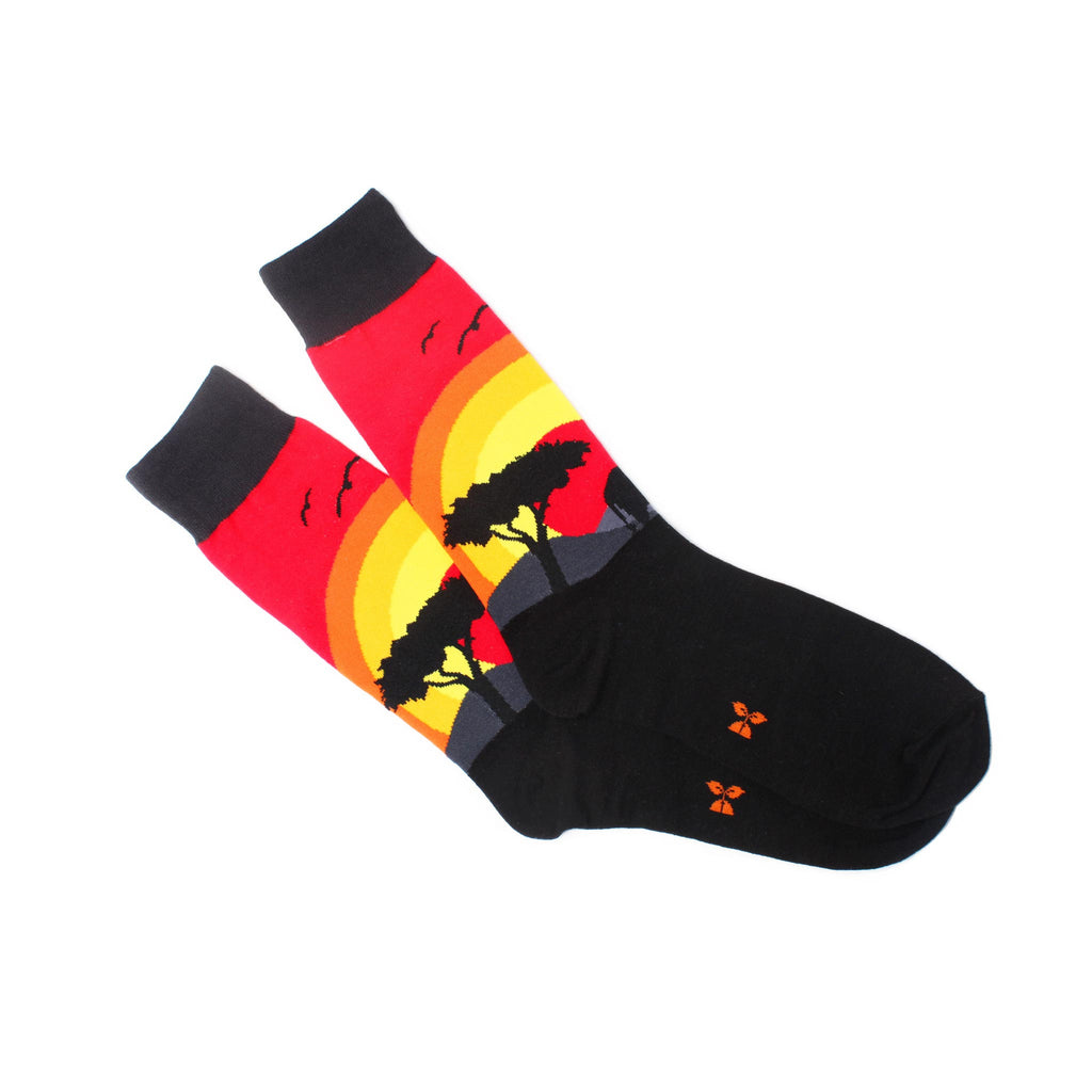 Savanna Sunset Men's Crew Socks