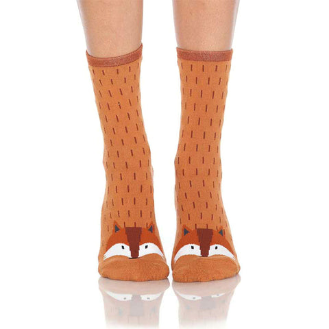 Fox Slipper Socks with Grips