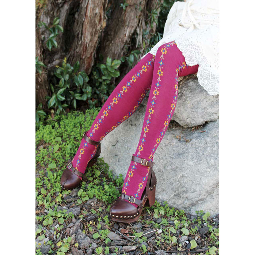 Garnet Tyrolean Over-the-Knee Socks