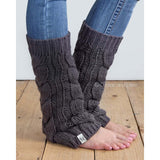 Graphite Cozy Cable Knit Legwarmers