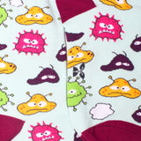Little Germs Crew Socks Closeup