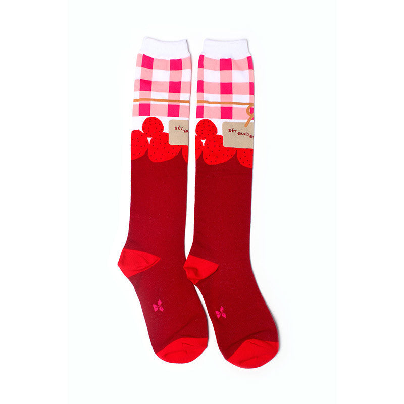 Strawberry Jam Knee High Socks
