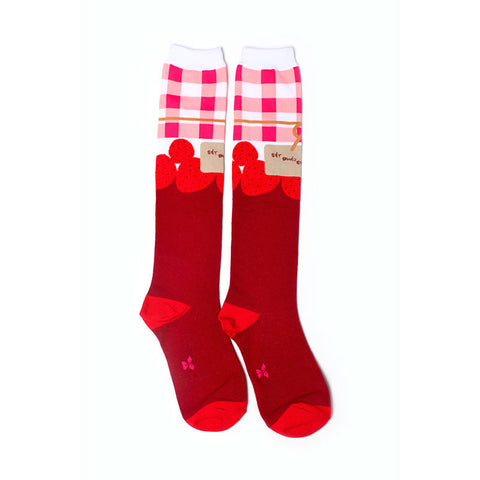 Strawberry Jam Knee High Socks