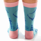 Yoga Poses Women's Crew Socks Back View