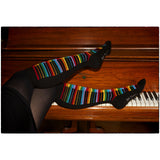 Rainbow Piano Knee Highs