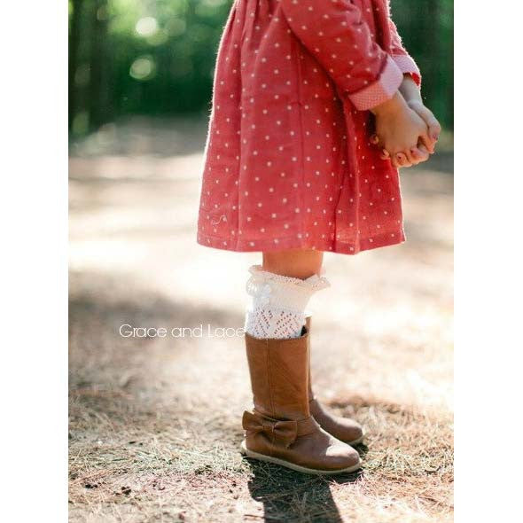 Lil Dainty Boot Socks (Ivory) for Kids