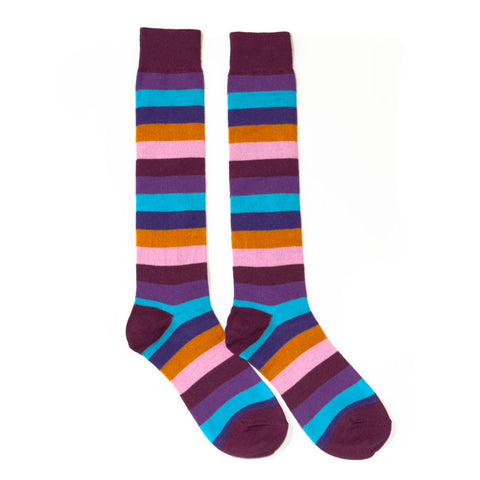 Purple Rainbow Knee High Socks