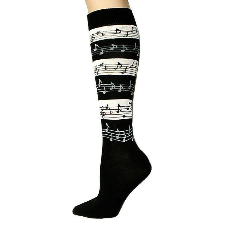 Music Stripes Knee High Socks