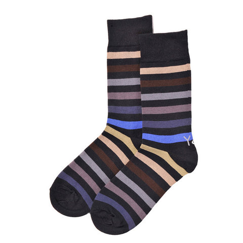 Navy Stripes Crew Socks