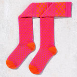 Pink Polka Dot Knee Highs