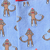 Sock Monkey Knee High Socks Closeup