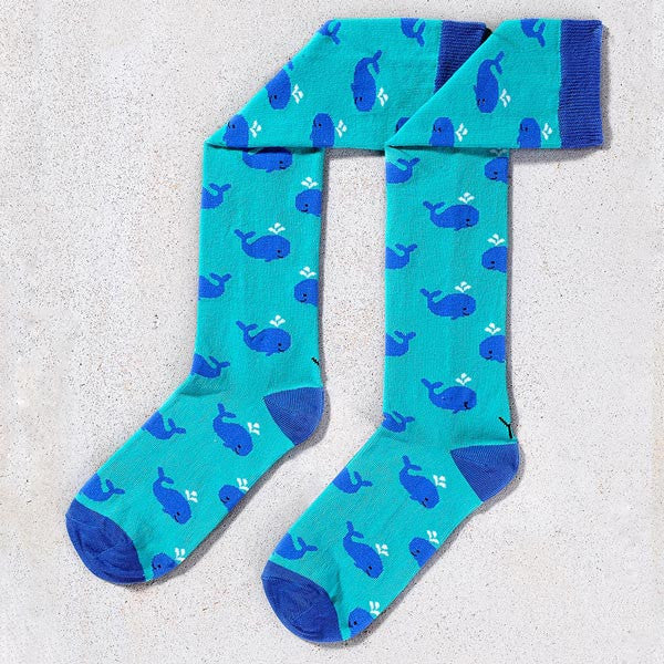 Blue Whales Knee High Socks