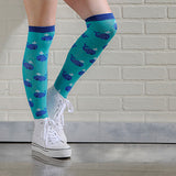 Blue Whales Knee Highs