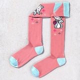Retro Kitty-Cat Knee High Socks