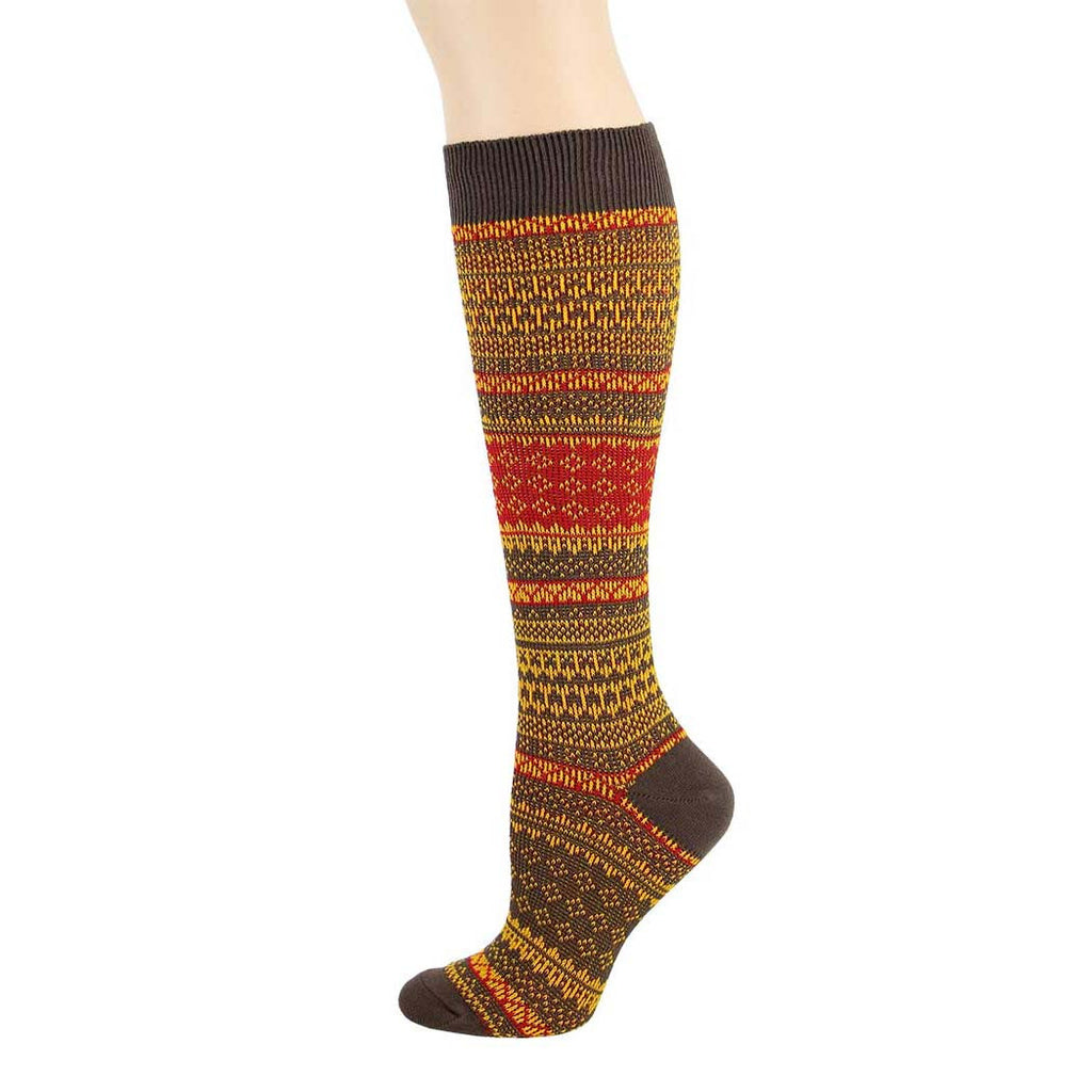 Brown Icelandic Knee High Socks