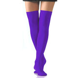 Purple Opaque Thigh Highs