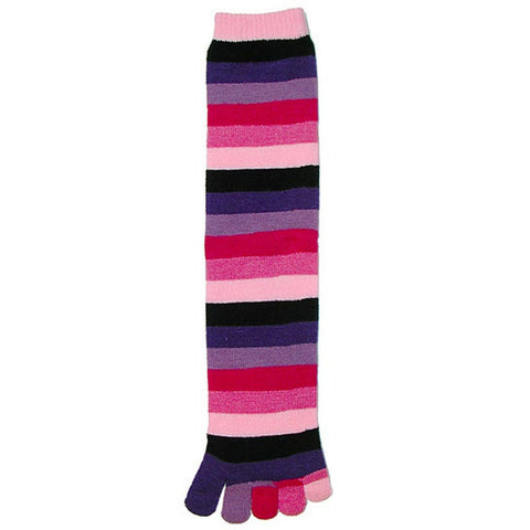 Kid's Pink Striped Toe Socks