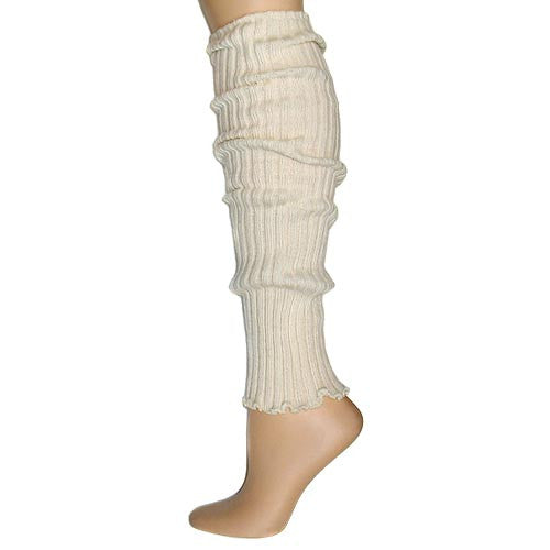 Ivory Ribbed Leg Warmers