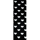 Heart Dots Over-the-Knee Socks (Black with White Hearts)