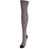 Stone Grey Pointelle Diamond Over-the-Knee Socks