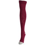 Maroon Pointelle Diamond Over-the-Knee Socks