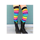 Pink Rainbow Over-The-Knee Socks