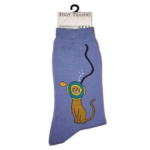 Scuba Kitty Crew Socks