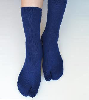 Solid Colour Tabi Socks - Blue
