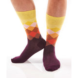 Sunset Rhombi Men's Crew Socks