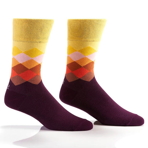 Sunset Rhombi Men's Crew Socks