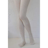 Ivory Crochet Tights