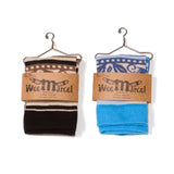 Wee Marcel Folklore Crew Socks (Brown and Blue, with tiny hangers)