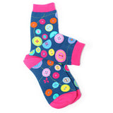 Buttons Crew Socks