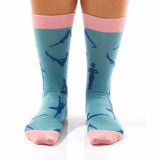 Yoga Poses Women's Crew Socks Front View