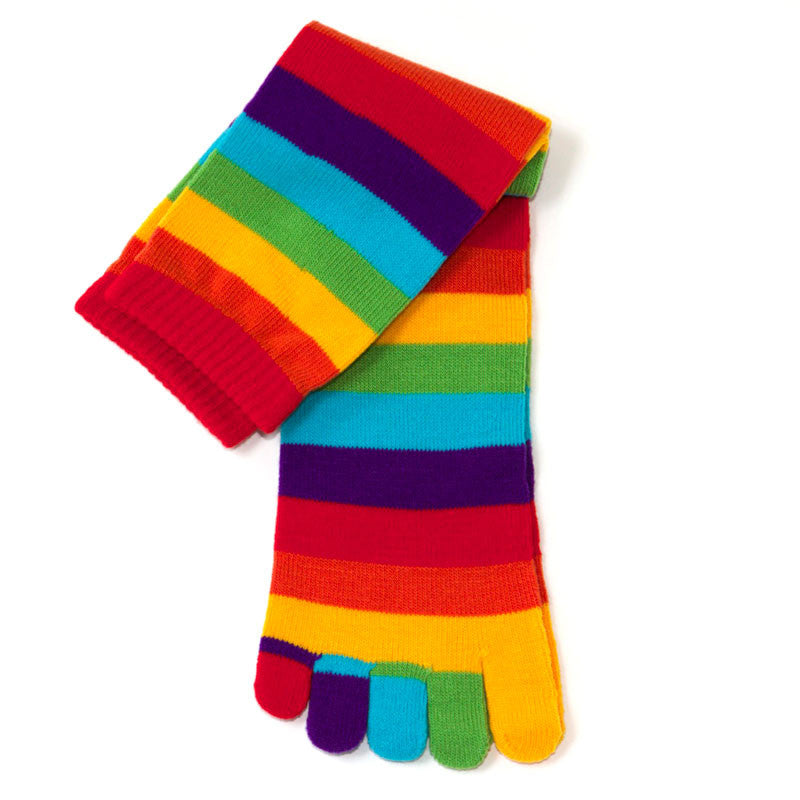 Rainbow Knee High Toe Socks