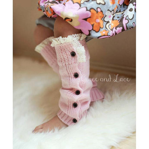 Girls' Pink Leg Warmers